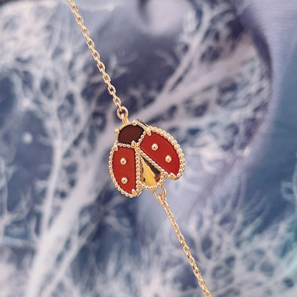 [Super Jewellery]LUCKY SPRING 1 MOTIF PINK GOLD BRACELET