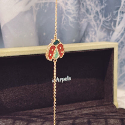 [Super Jewellery]LUCKY SPRING 1 MOTIF PINK GOLD BRACELET