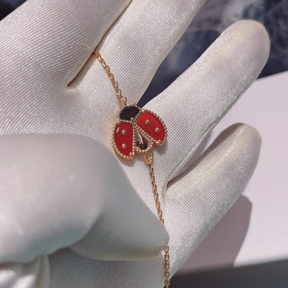 [Super Jewellery]LUCKY SPRING 1 MOTIF PINK GOLD BRACELET
