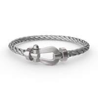 [Super Jewellery]FORCE LARGE HORSESHOE NO DIAMOND BRACELET SILVER