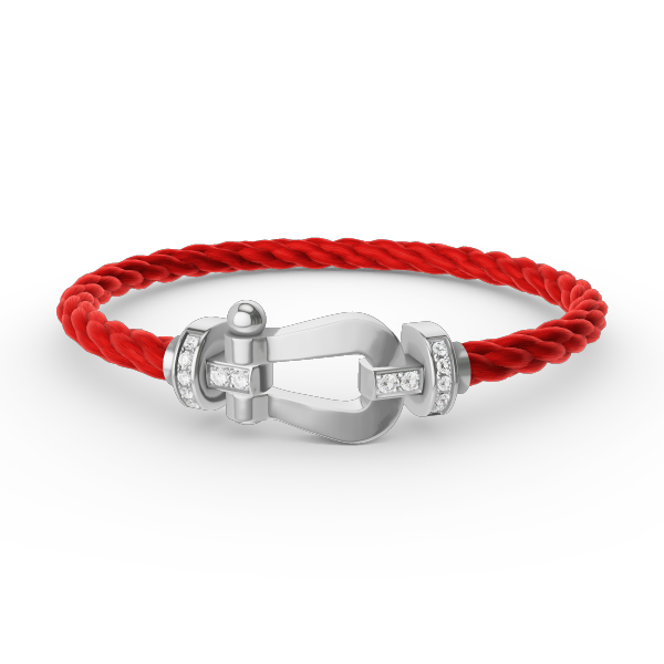 [Super Jewellery]FORCE LARGE HORSESHOE HALF DIAMOND BRACELET SILVER