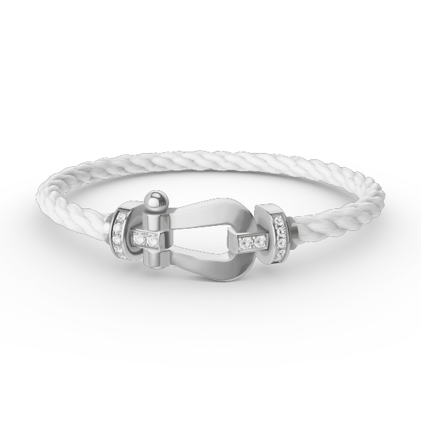[Super Jewellery]FORCE LARGE HORSESHOE HALF DIAMOND BRACELET SILVER