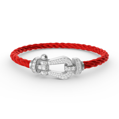 [Super Jewellery]FORCE LARGE HORSESHOE FULL DIAMOND BRACELET SILVER
