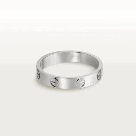 [Super Jewellery]LOVE RING 4MM 1 DIAMOND SILVER