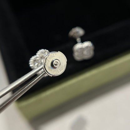 [Super Jewellery]CLOVER MINI DIAMOND STUD EARRINGS