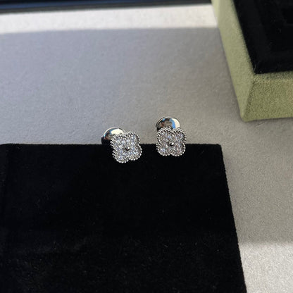[Super Jewellery]CLOVER MINI DIAMOND STUD EARRINGS