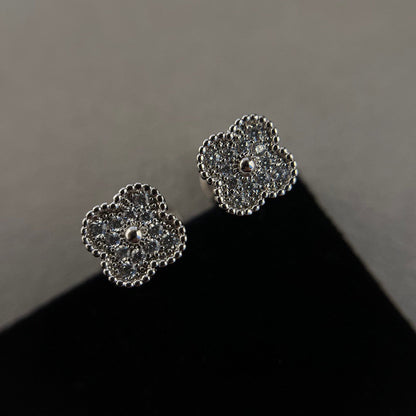 [Super Jewellery]CLOVER MINI DIAMOND STUD EARRINGS