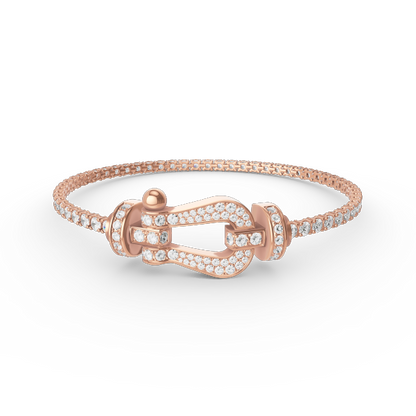 [Super Jewellery]FORCE  LARGE HORSESHOE FULL DIAMOND TENNIS BRACELET