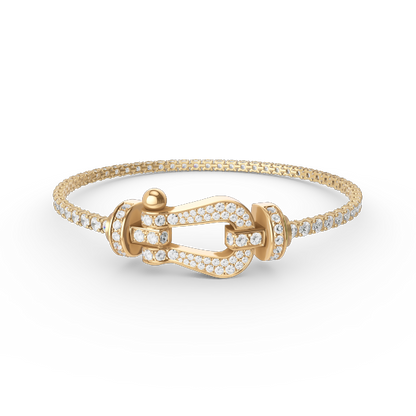 [Super Jewellery]FORCE  LARGE HORSESHOE FULL DIAMOND TENNIS BRACELET