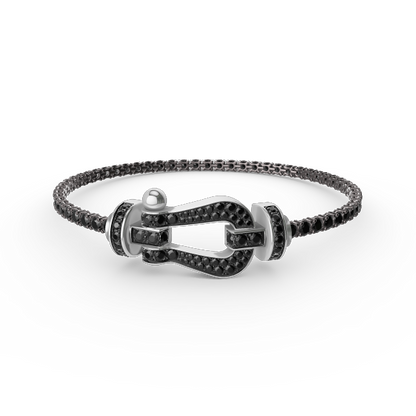 [Super Jewellery]FORCE  LARGE HORSESHOE FULL DIAMOND TENNIS BRACELET